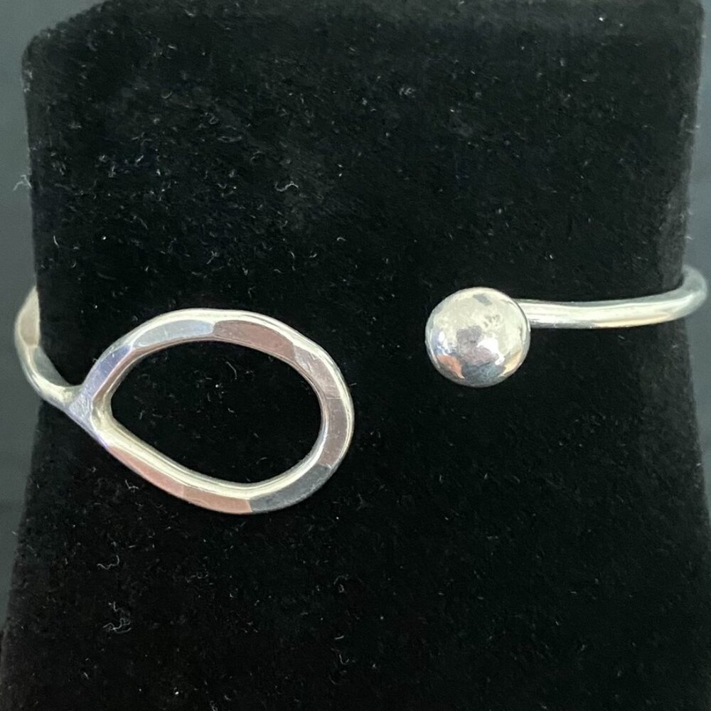 Solid Sterling Fishermans Loop Hook Bracelet - image 2